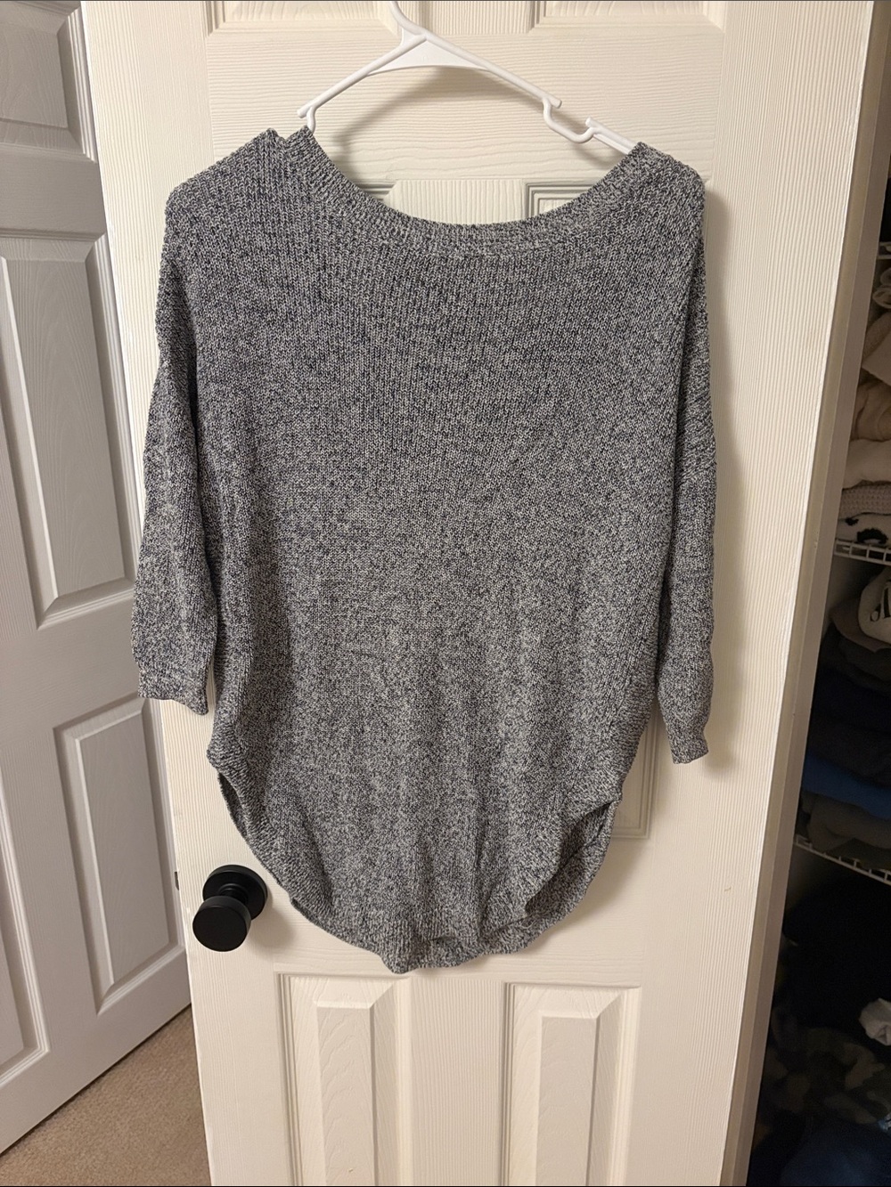 Express Cozy Women's Gray Marled Knit Sweater